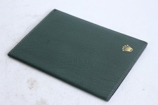 ROLEX Portefeuille publicitaire montres Rolex cuir vert (43793)