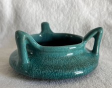 PETIT VASE / COUPE D 9,5 cm GRES BLEUTE A 3 ANSES ART NOUVEAU 1900 BAVENT