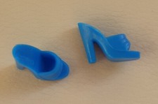 Sandales chaussures Barbie mules à talons bleues CHINA vintage shoes années 90