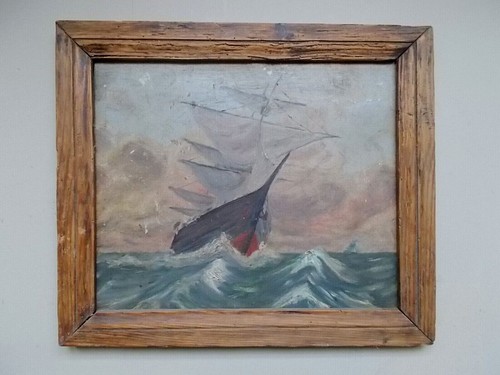 Marine peinture ancienne - peinture,