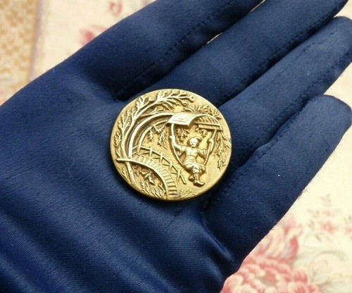Ancien gros bouton japonisant - ancien,