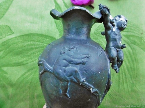 Vase ancien étain décoratif - ancien,