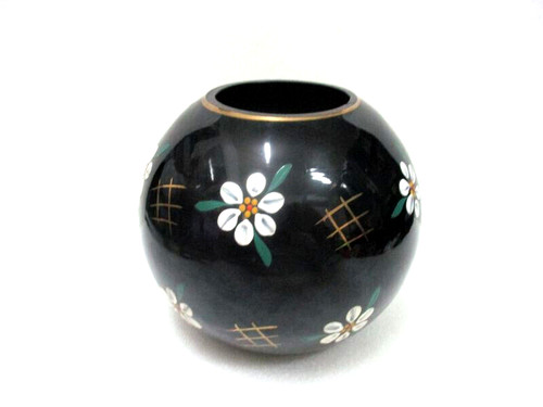 Vase boule verre - verre, noir