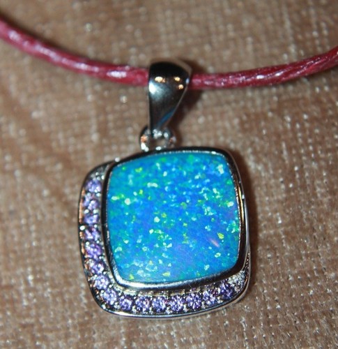 Inlaid fire opal - fire, cz