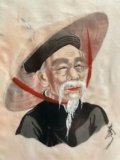 Peinture Sur Soie Indochine Vietnam vers 1950, dimensions 18,5 x 26 cm