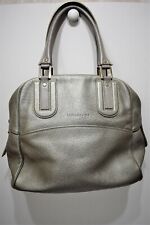 Longchamp, Sac à main " COSMOS " GM, en cuir grainé argenté