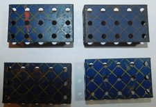 4 PLAQUES A REBORDS BLEU OR