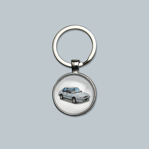 Porte clés saab - saab, grise