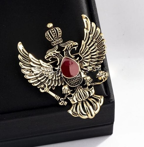 Broche aigle solaire - aigle, bicephale