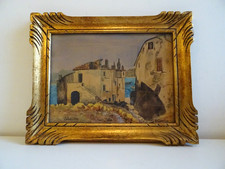 Ancien Tableau Corse Bord Mer