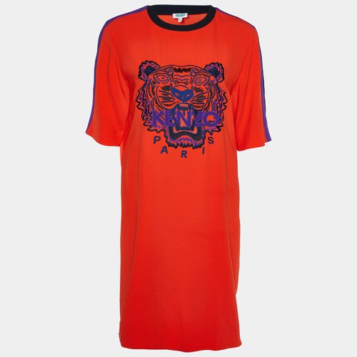 Robe décalée brodée motif
