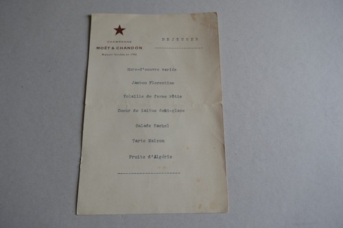 Menu dejeuner ancien - dejeuner,