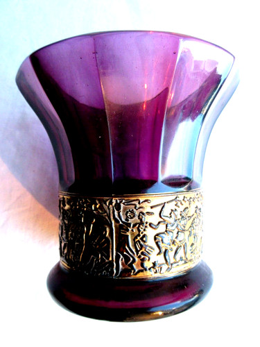 Vase court art déco verre - court, déco,