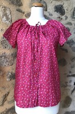 Chemisier blouse neuve imprimé multicolore T.L = 40 style Anokhi Simrane