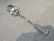 cuillère à servir ou ragout métal argenté filets AH tête de chat 27,8cm