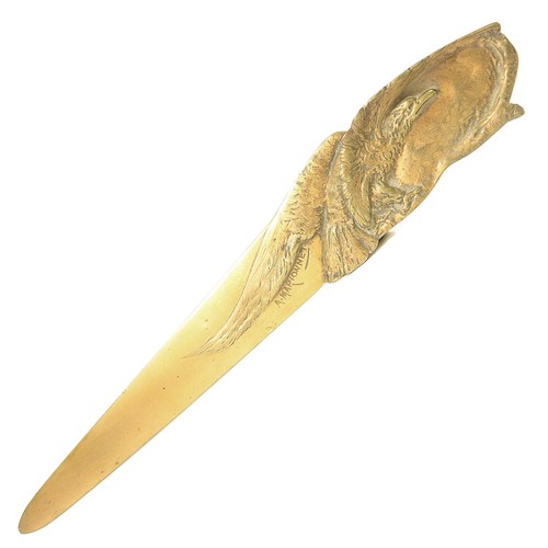 Coupe papier bronze doré - en,