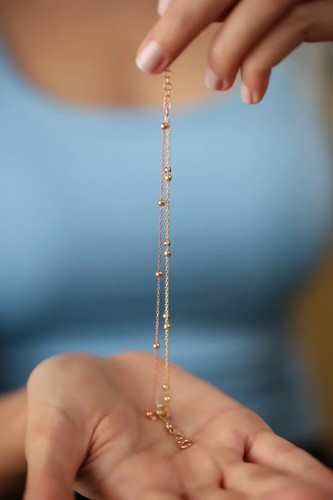 Bracelet triple chaîne - , en