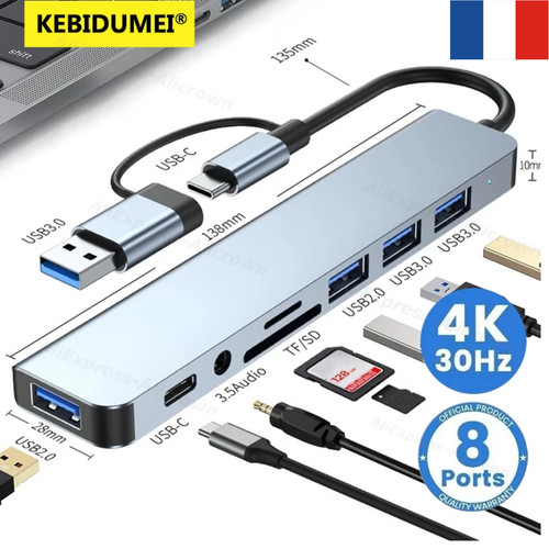 Hub usb 1 kebidumei - 1,