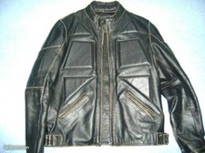 Veste Ventiuno Cuir Véritable Noir Taille: M TBE