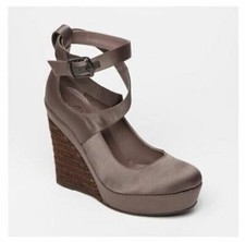 Castaner Sandales 40 / 39 Satin Lina Taupe Bison Talon 12 cm  NEUF 180€ Castañer