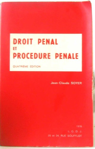 Droit pénal procédure - droit, et