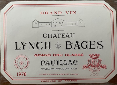 étiquette château lynch - Étiquette,