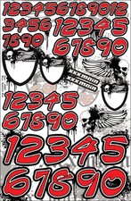 XXXN001  Skull Numbers - Red