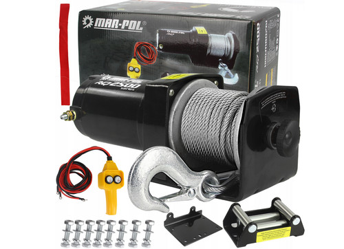 Treuil 12v 2500lbs atv quad - 12v,