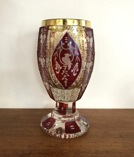 Ancien vase sur pied calice - vase, /