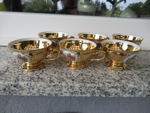 Tasses moka doré couple - tasses,