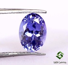 1.12 Cts Certifié Tanzanite Naturelle Coupe Ovale 7x5 MM Lustré Perdre Pierre