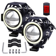 Phare Moto Feux Additionnels LED Phares Avant Moto U7 LED Antibrouillard de M...