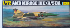 HELLER #253 1/72° AMD MIRAGE III E/R/5BA Vérifié Trés bon état 3 VERSIONS/3 DECO