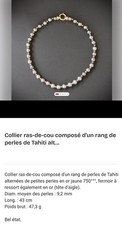 Collier en Perle De Tahiti 