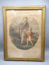 CADRE LOUIS XVI ANCIEN EN BOIS SCULPTE ET DORE.Gravure,Peinture,aquarelle,XVIII°