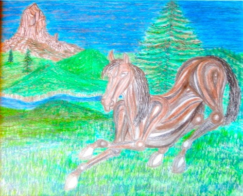 Mountain horse - "mountain, horse"