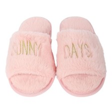 A2Z Femmes Moelleux Rose Ouvert Orteil Pantoufles Souple Peluche Chaud Indoor Ne