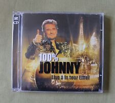 CD Johnny Hallyday 100% Johnny - Live À La Tour Eiffel