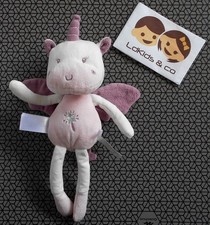 DOUDOU PELUCHE GIPSY LICORNE LES PTITS FEERIQUES ABRACADABRA ROSE 28 cm D1816