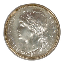France médaille 1980 Bicentenaire Révolution projet Lechevrel Andrieu argent