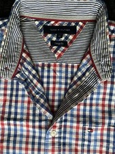 Chemise à Carreaux Tommy Hilfiger Vintage Fit Long Sleeve Checked Shirt / Bleu M