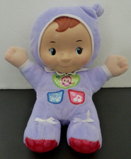 96. DOUDOU VTECH LOUISON POUPEE BEBE mauve coeur vert - sans boitier - TTBE
