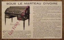 Article Encheres bureau a cylindre,Maitre Ader, prix divers  1934 , clipping