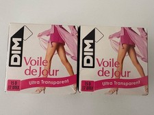 lot de 2 collants DIM voile de jour  15 d taille 1  noir et poivre