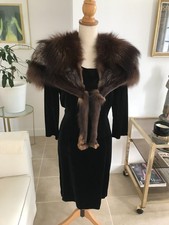 French vintage luxury silver fox fur stole