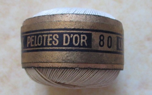 Bobine écrue aux pelotes or - aux, d'or