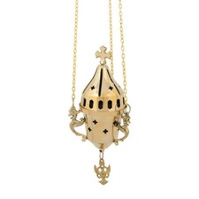 Lampe à pétrole murale 3/4" grecque orthodoxe byzantine suspendue 3 dragons v...