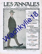 Les annales n°1659 du 11/04/1915 Hansi L'instituteur Thann Barrès Trieste 