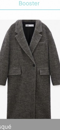 Manteau gris souris zara - gris,
