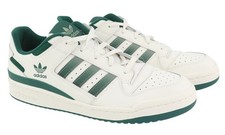 ADIDAS Forum Hommes Baskets EU45,5 Cuir Blanc Bas Lacés RRP120 I